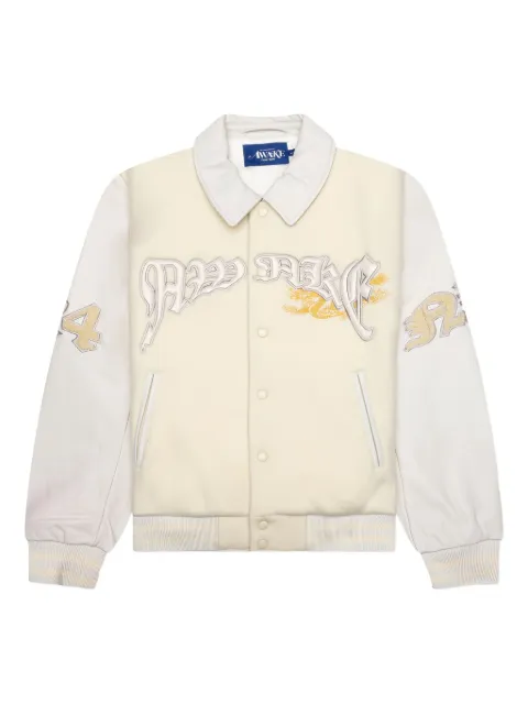 Awake NY dragon-embroidered varsity jacket