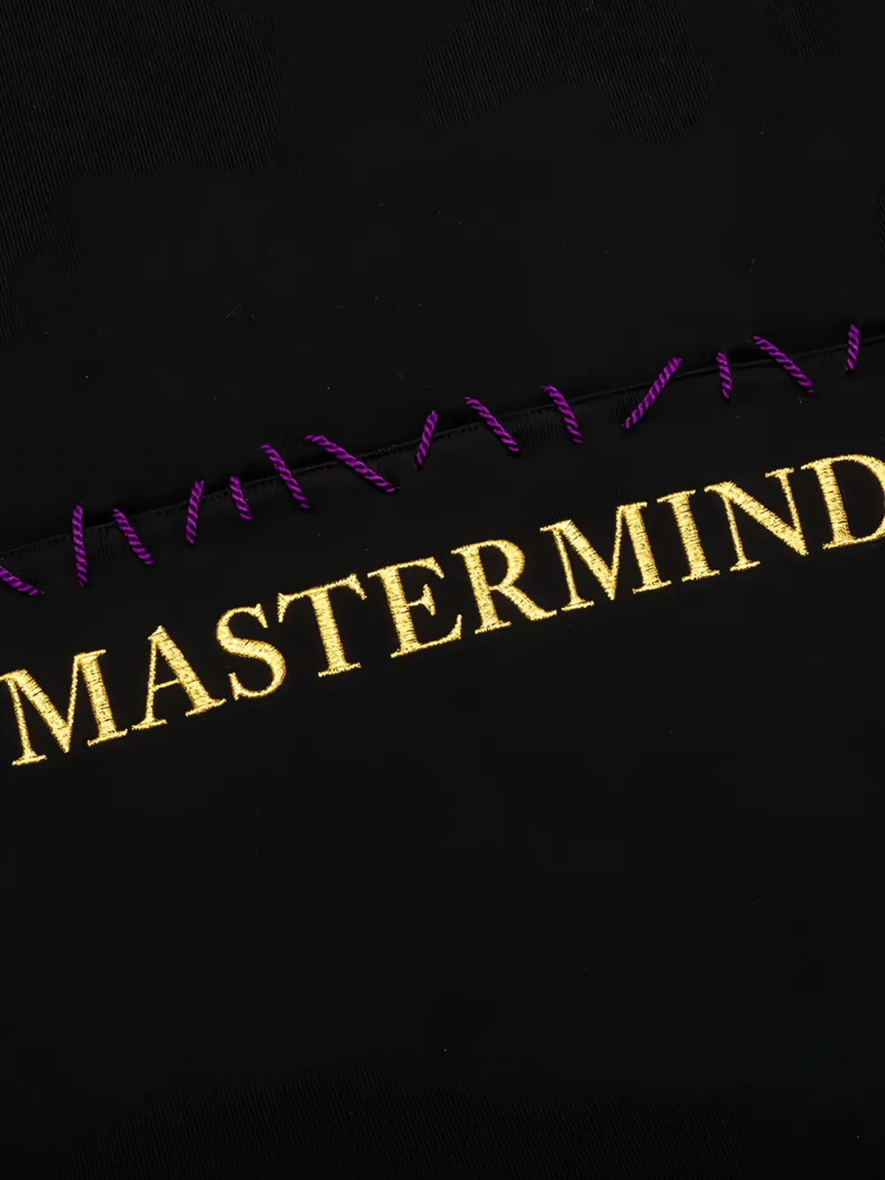 Mastermind World Hoodie met geborduurd logo en stiksels Zwart