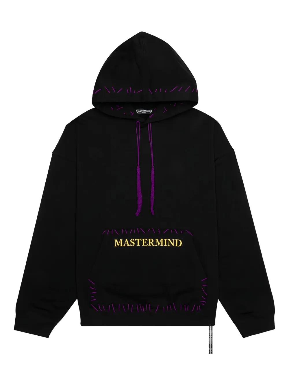 Mastermind World hand-stitched embroidered-logo hoodie - ブラック Mastermind World hand-stitched embroidered-logo hoodie - ブラック