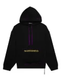 Mastermind World hand-stitched embroidered-logo hoodie - Black