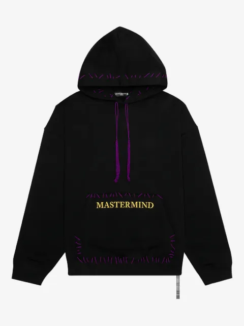 Mastermind World hættetrøje med broderet logo og håndsyninger