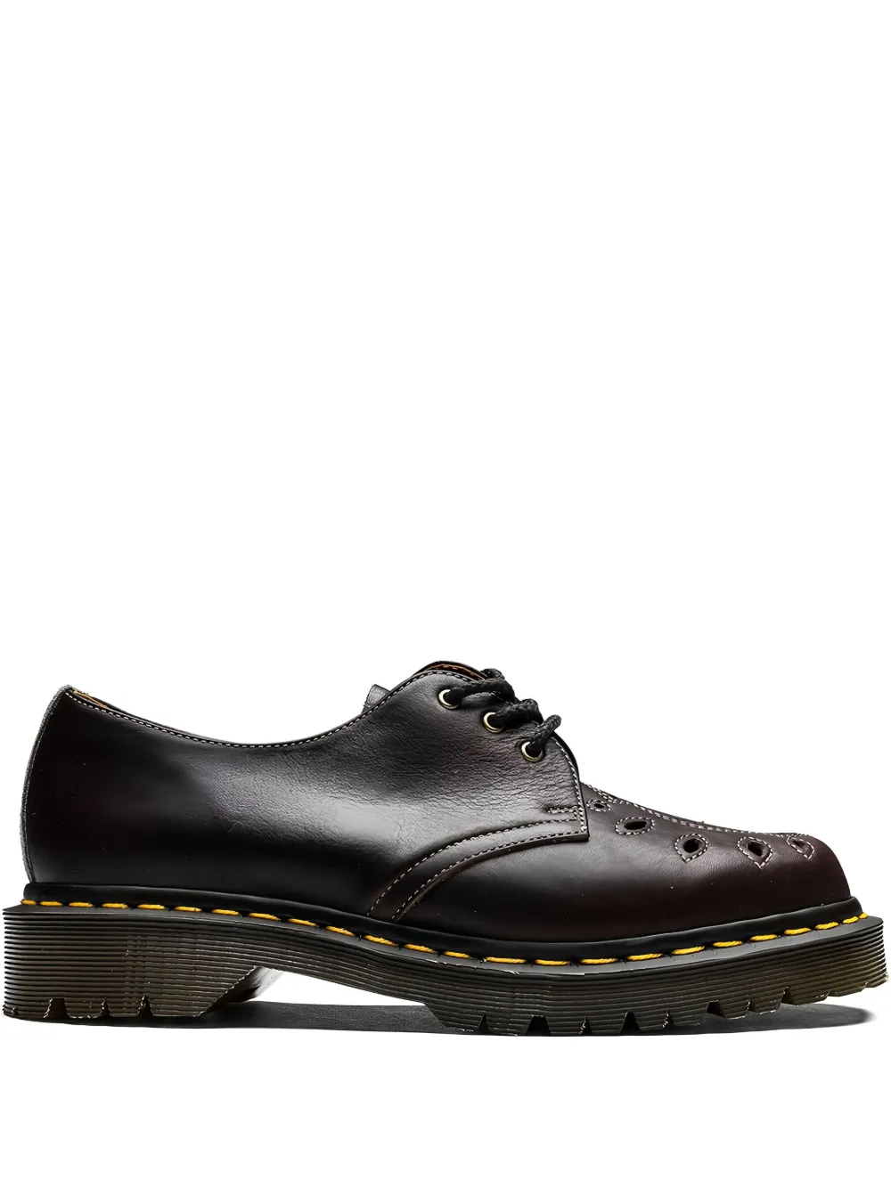Dr. Martens perforated leather boots Brown
