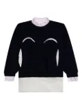 Maison Margiela layered shirt-panelled sweater - Black