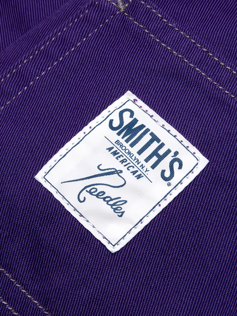 Needles Twill broek met geborduurde vlinder Paars