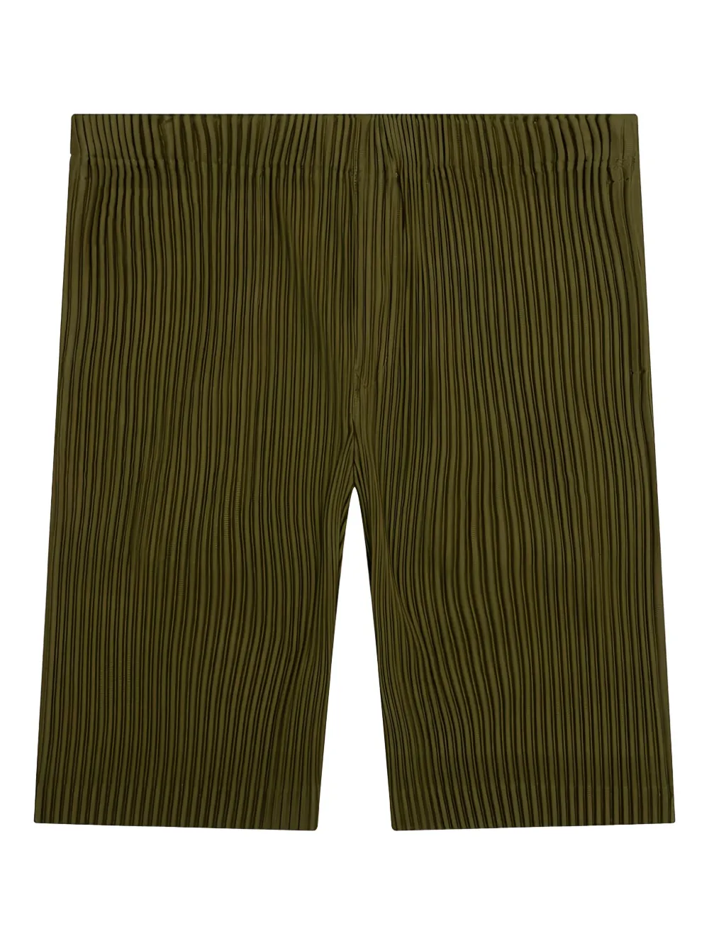 Homme Plissé Issey Miyake pleated drawstring-fastening shorts - グリーン Homme Plissé Issey Miyake pleated drawstring-fastening shorts - グリーン