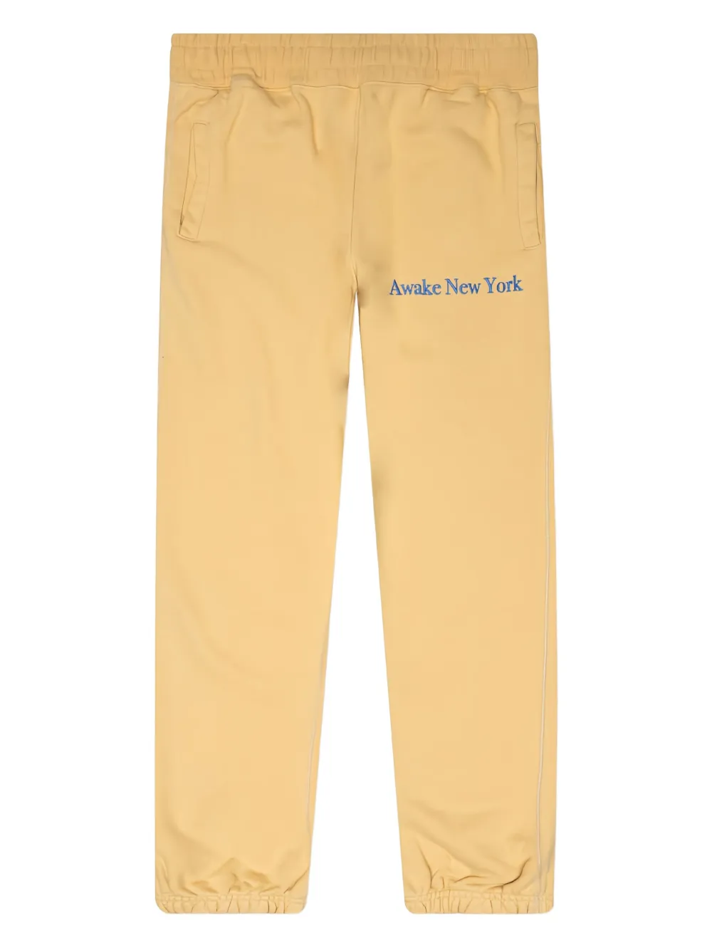 Awake NY Joggingbroek met geborduurd logo Geel