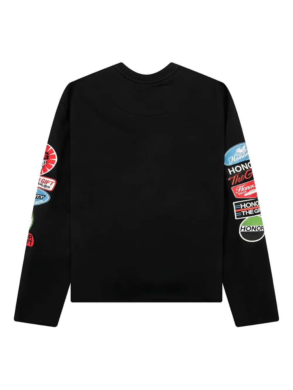 Honor The Gift Sweater verfraaid met patches Zwart
