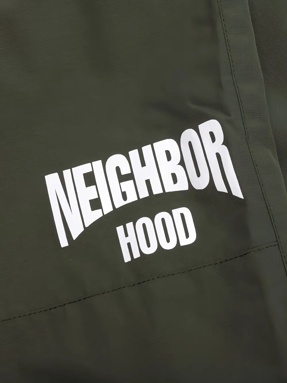 Neighborhood Broek met logoprint en rits Zwart