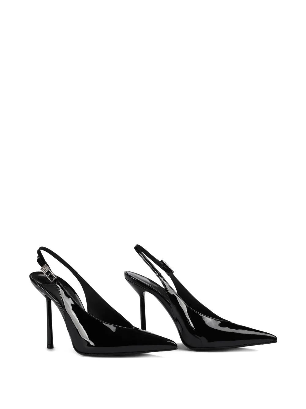 Le Silla 100mm Clivage slingback crystal-embellished pumps Black