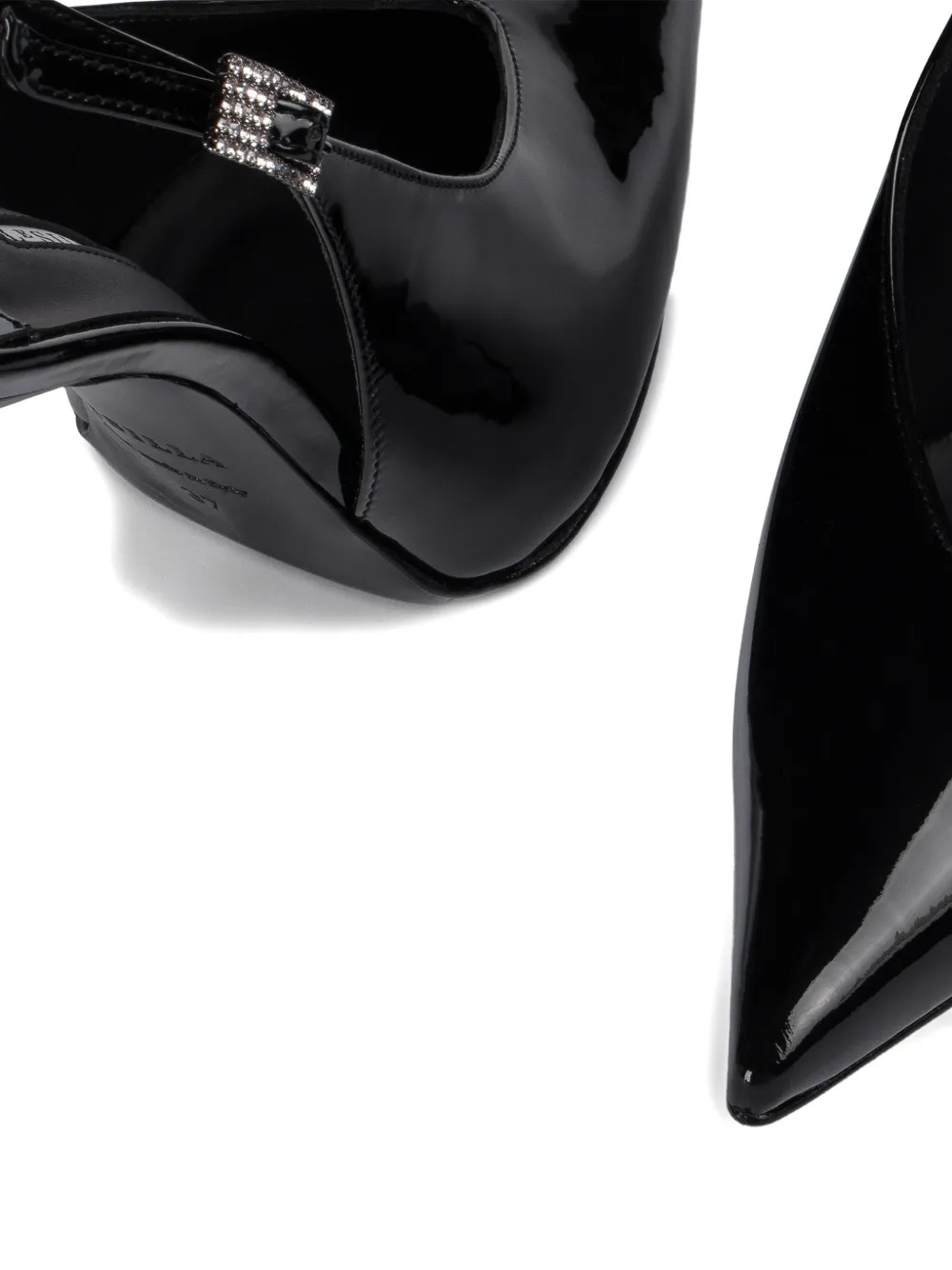 Le Silla 100mm Clivage slingback crystal-embellished pumps Black