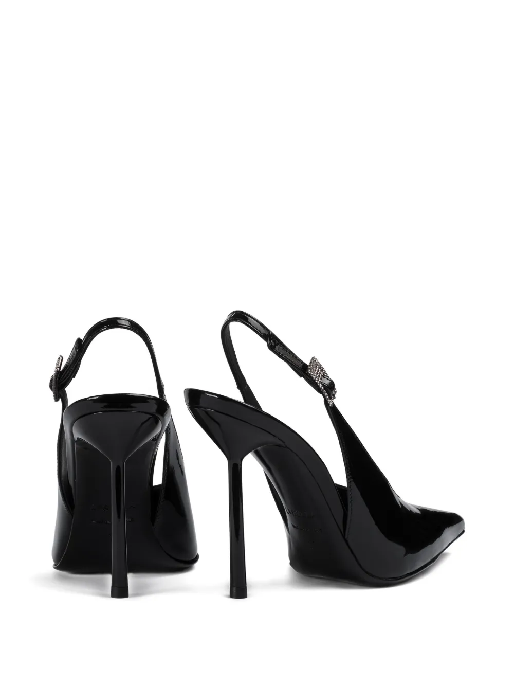 Le Silla 100mm Clivage slingback crystal-embellished pumps Black