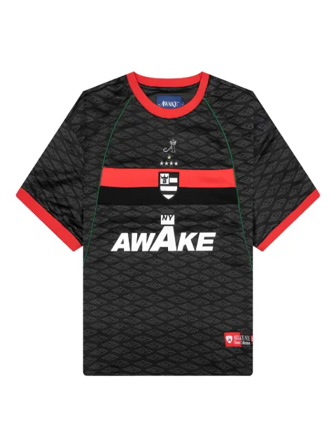 Awake NY crest-patterned jersey T-shirt