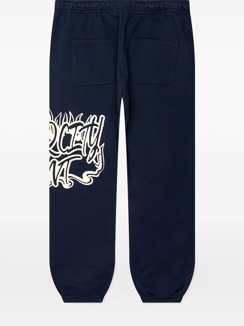 Honor The Gift Katoenen joggingbroek met vlammenprint Blauw