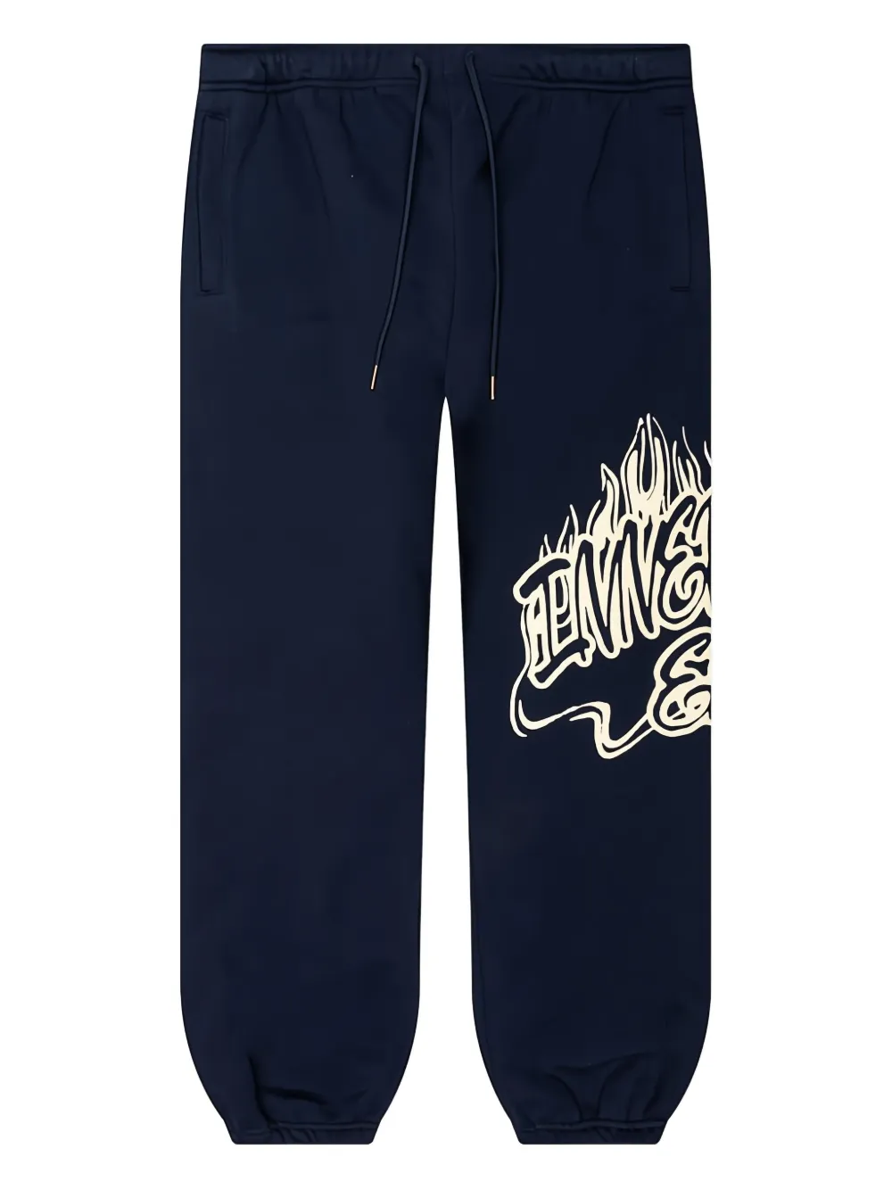 Honor The Gift Katoenen joggingbroek met vlammenprint Blauw