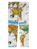 SAINT MXXXXXX x Dr. Woo World Map printed trousers - White