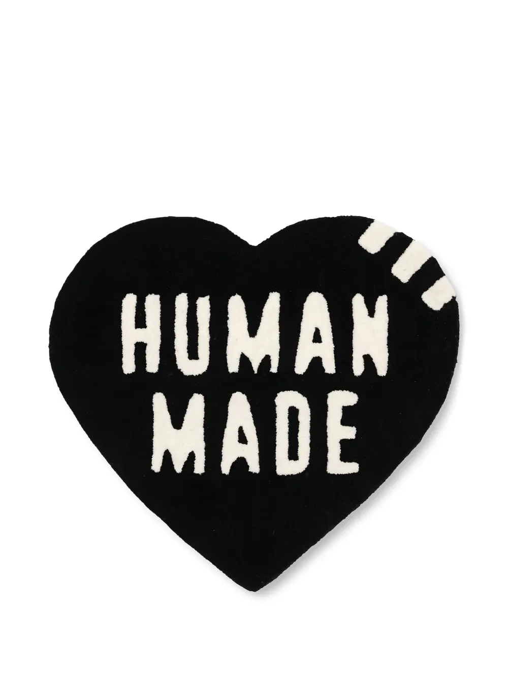 Human Made heart-shaped human-made rug - ブラック Human Made heart-shaped human-made rug - ブラック