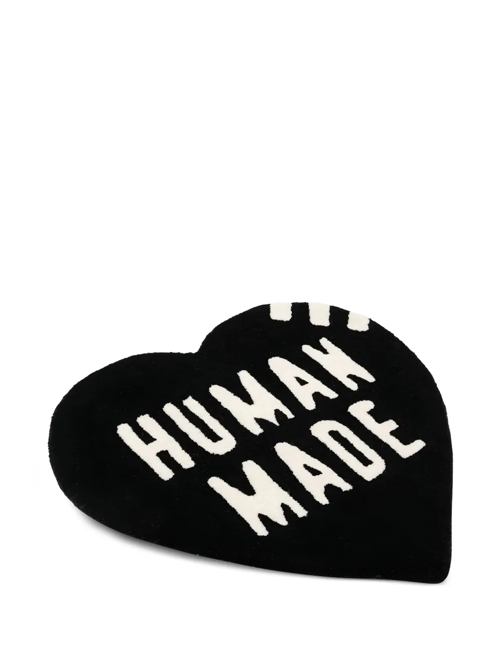 Human Made Heart-shaped Human-made Rug In Black