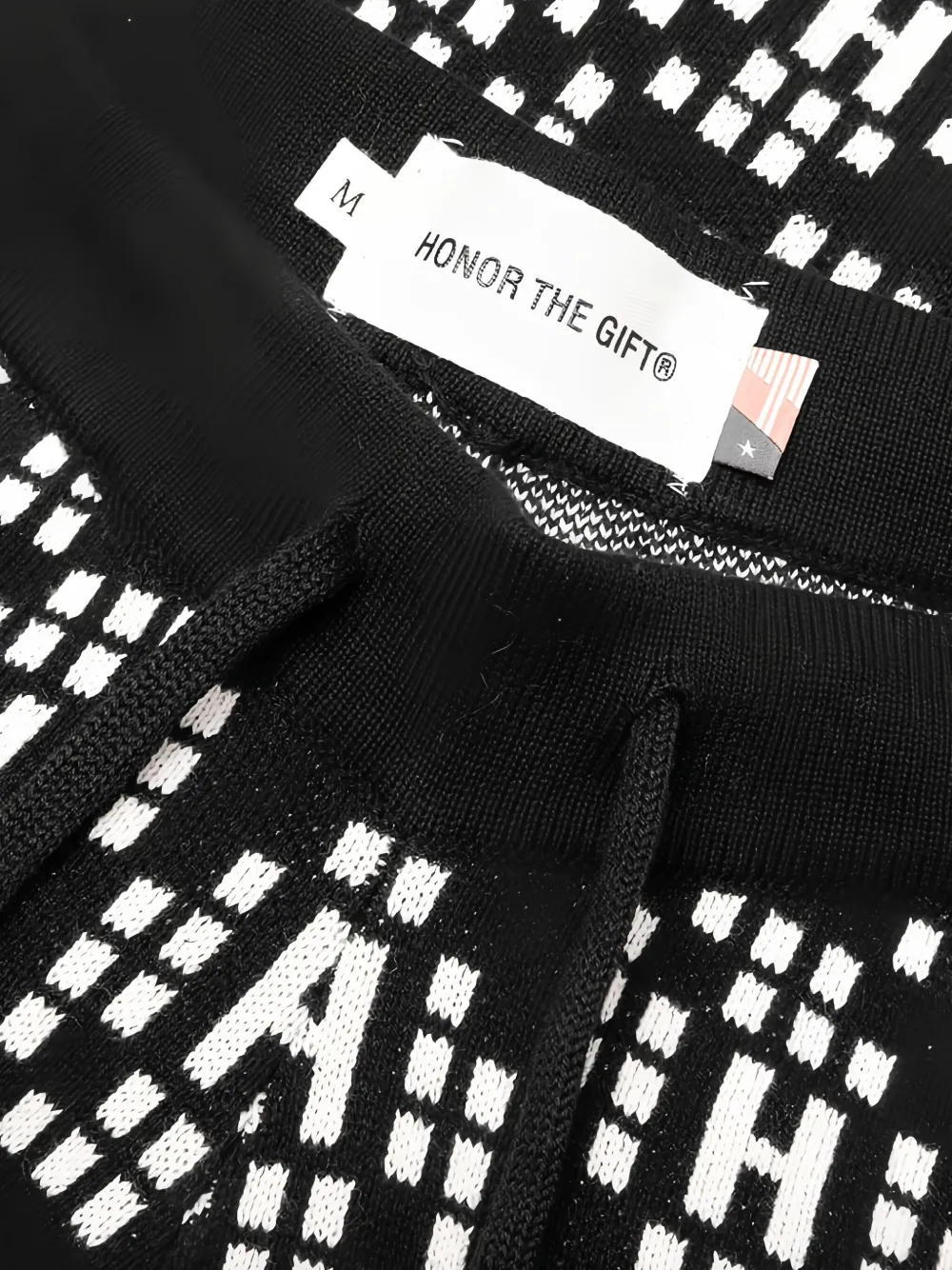 Honor The Gift Gebreide shorts met logo Zwart