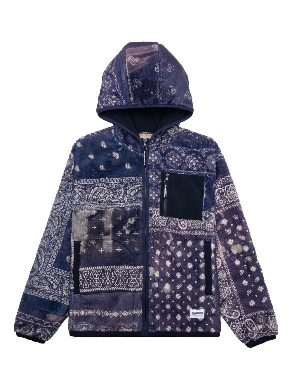 Neighborhood bandana fleece jacket - ブルー Neighborhood bandana fleece jacket - ブルー