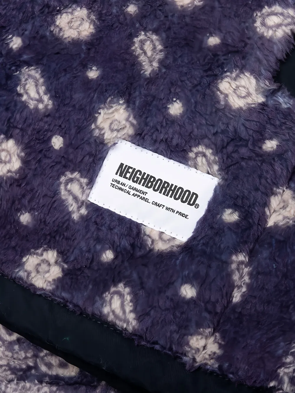 Neighborhood Bandana fleece jack Blauw