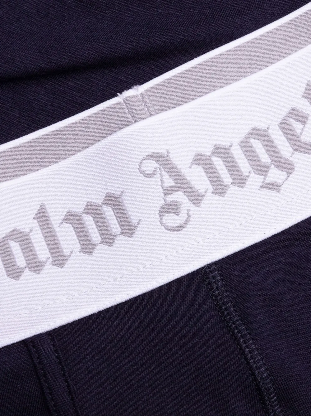 Palm Angels Boxershorts met logoband Blauw