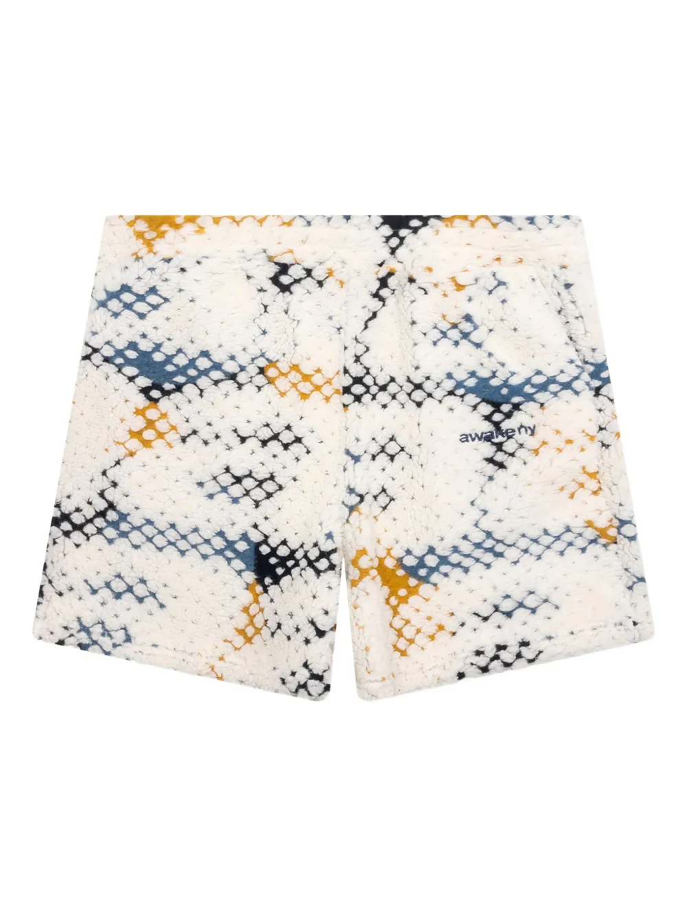 Awake NY Fleece shorts met print Wit