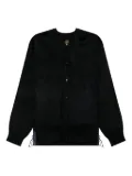 Needles mohair leather-patch cardigan - Black