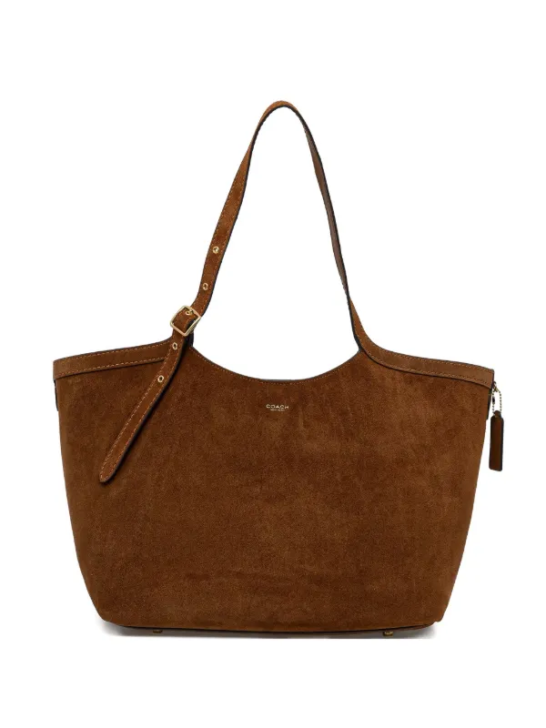 COACHブラウンスエードハンドバッグ Coach バックル スエードハンドバッグ | ブラウン | FARFETCH JP