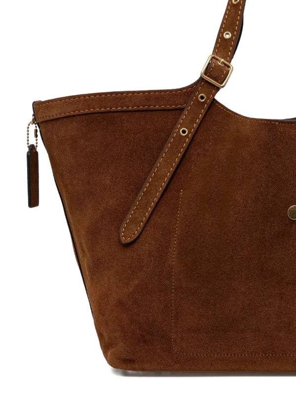 COACHブラウンスエードハンドバッグ Coach バックル スエードハンドバッグ | ブラウン | FARFETCH JP