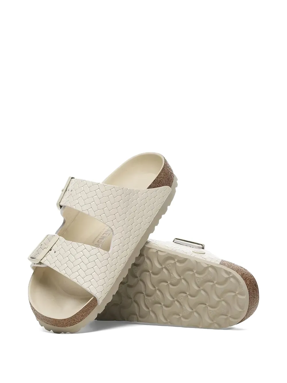 Birkenstock Arizona Rivet woven slides Neutrals