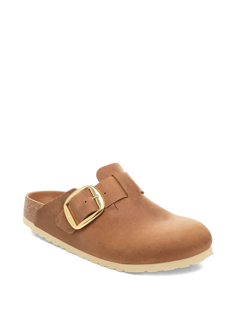 Birkenstock buckle leather clogs Brown