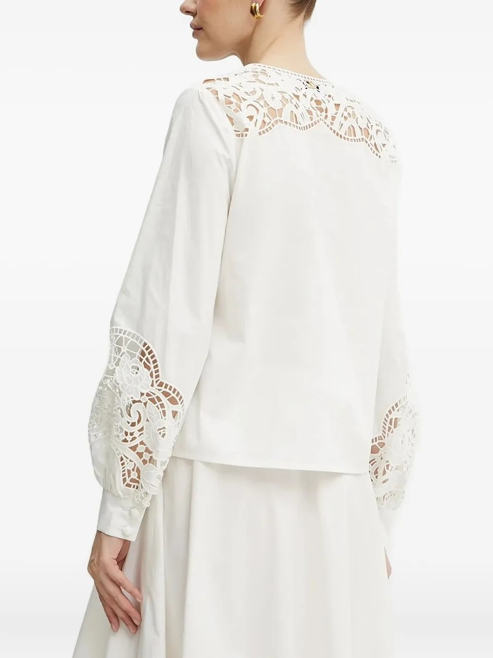 TWINSET lace-insert V-neck top | Blouses | Image 2