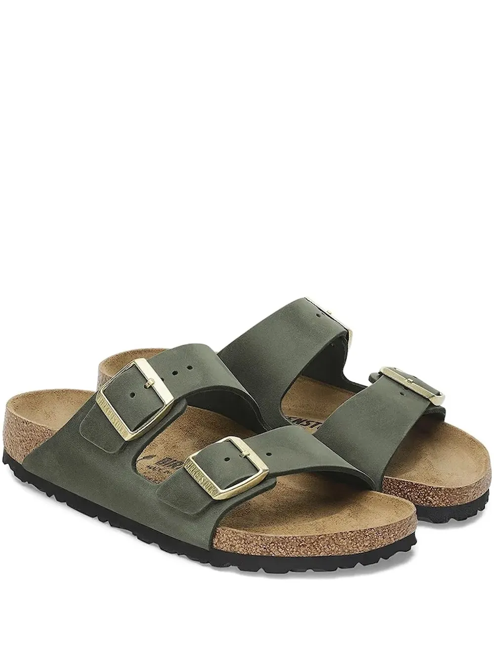 Birkenstock double-buckle sandals Green