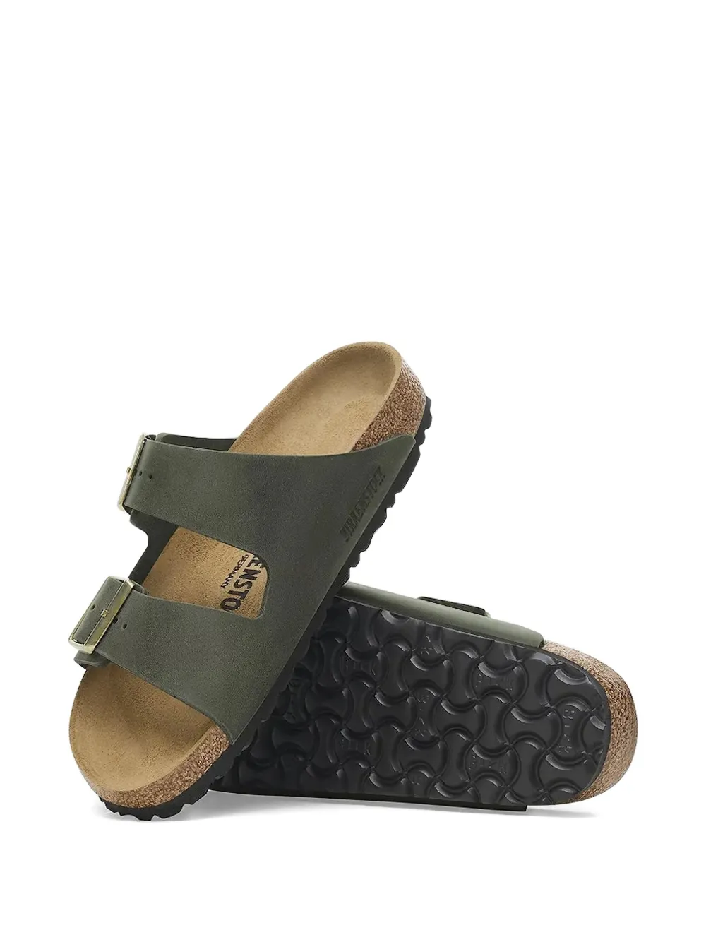 Birkenstock double-buckle sandals Green