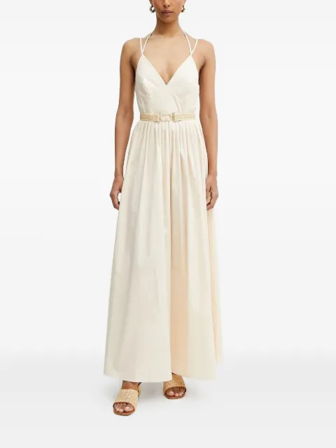 TWINSET V-neck pleated maxi dress
