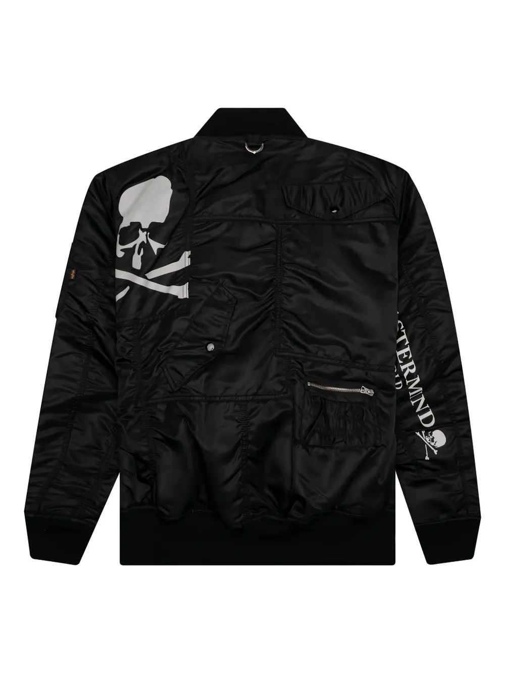 Mastermind Japan x Alpha Industries MA-1 bomberjack met doodskop Zwart