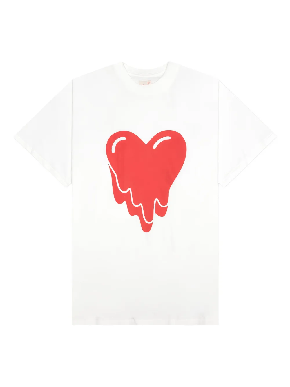Emotionally Unavailable melting-heart logo T-shirt | White | Image 1