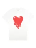 Emotionally Unavailable melting-heart logo T-shirt - White