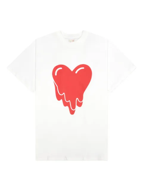 Emotionally Unavailable melting-heart logo T-shirt