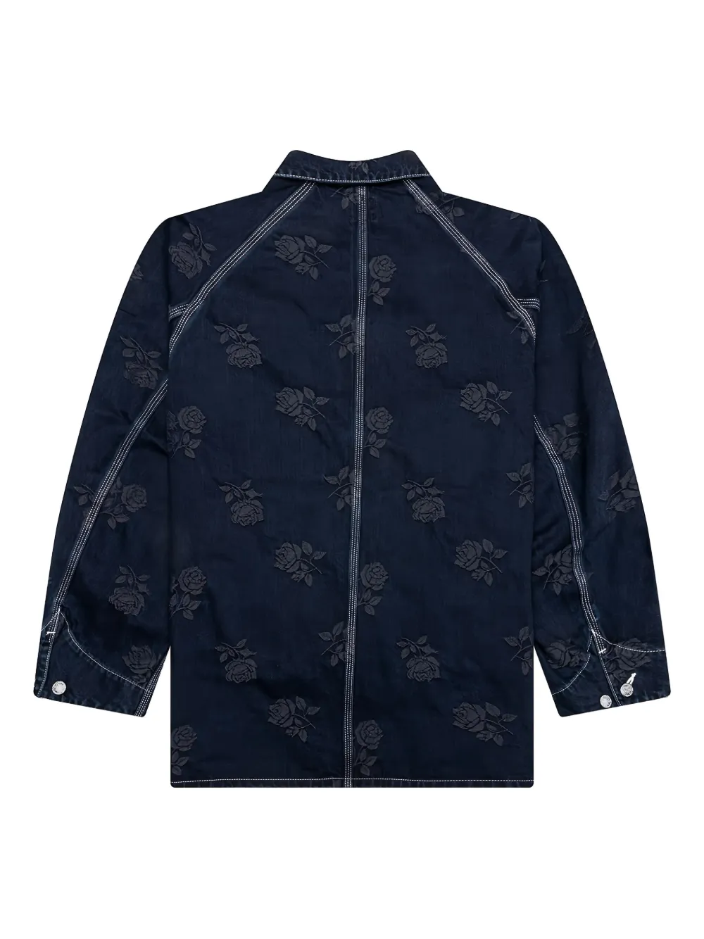 Needles rose-embroidered denim jacket Zwart