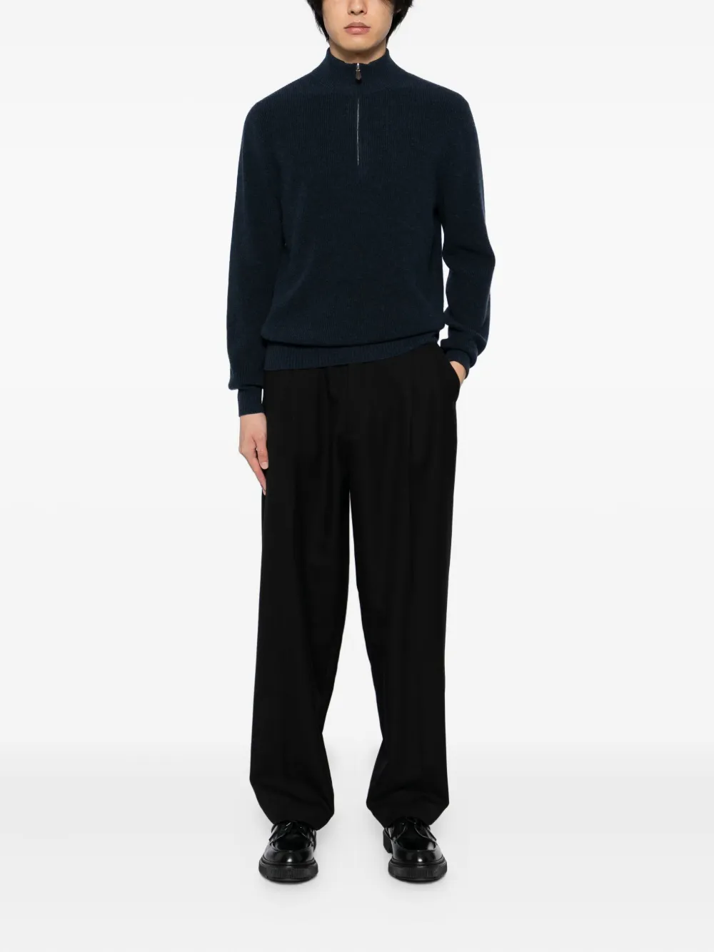 N.Peal Geribbelde sweater - Blauw