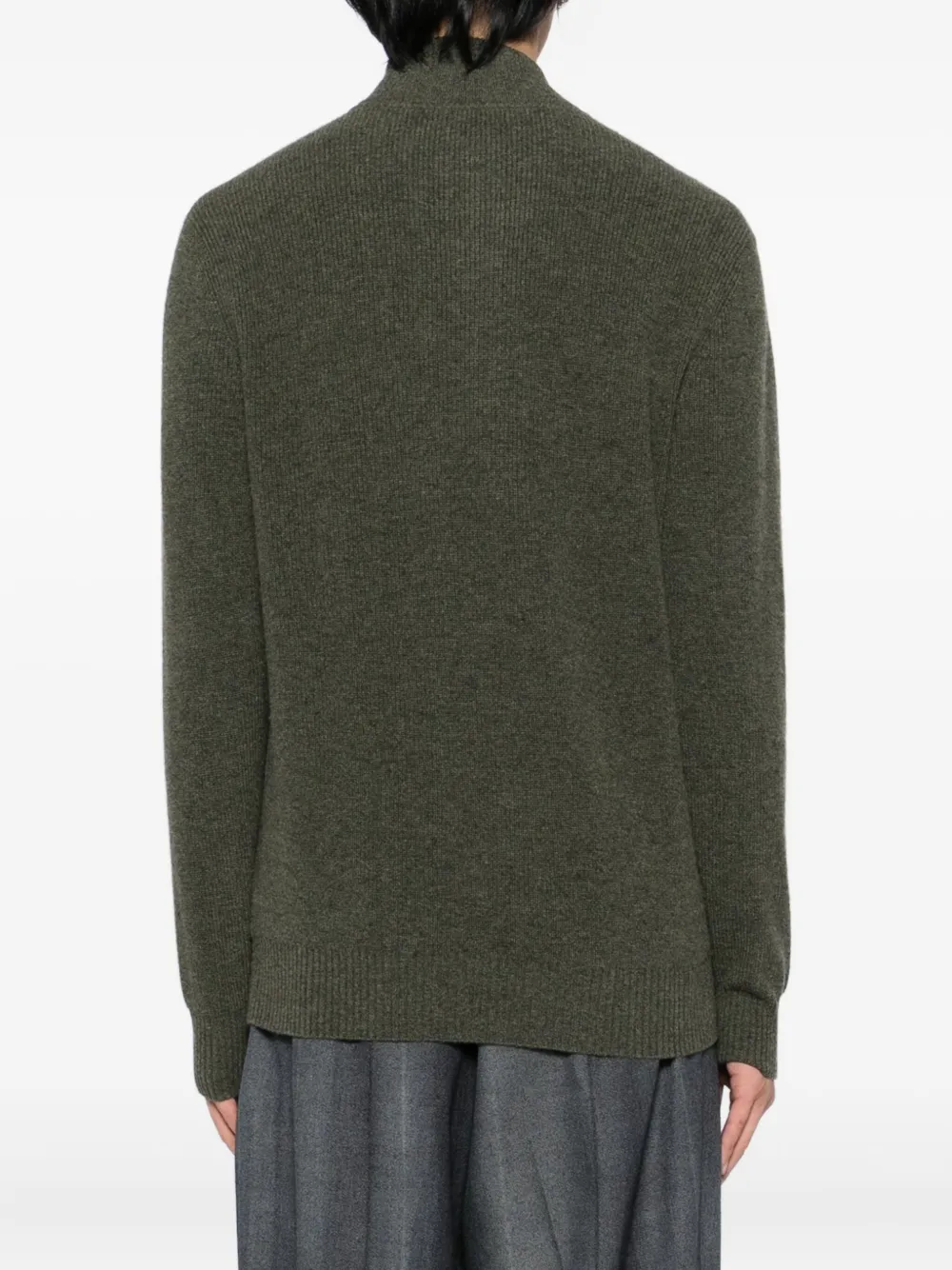 N.Peal Geribbelde sweater Groen