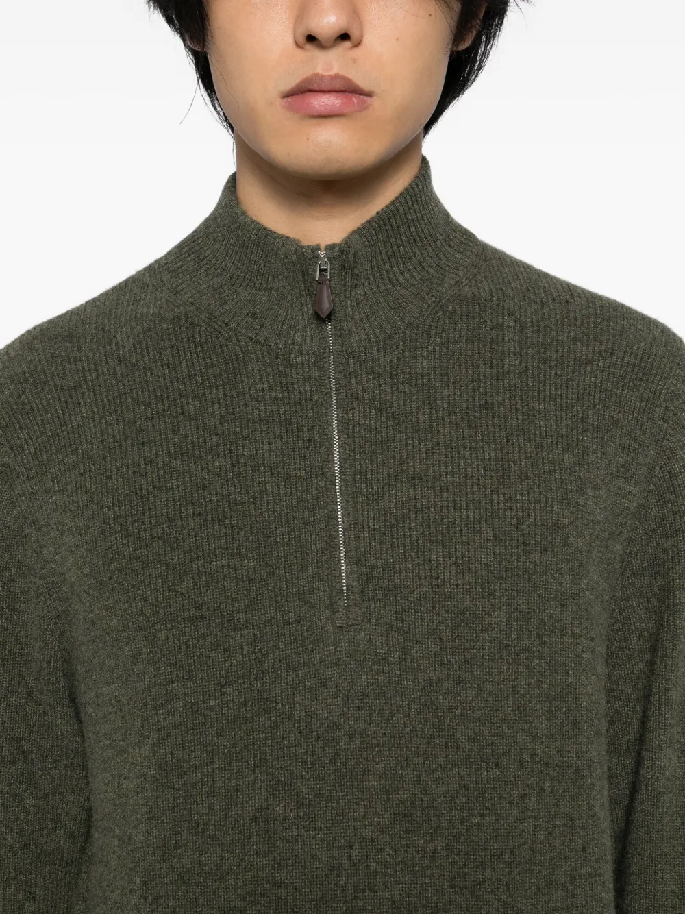 N.Peal Geribbelde sweater Groen