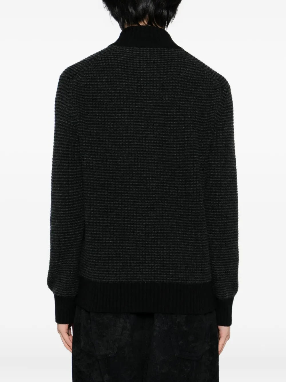 N.Peal Trui met mosstiksel Zwart