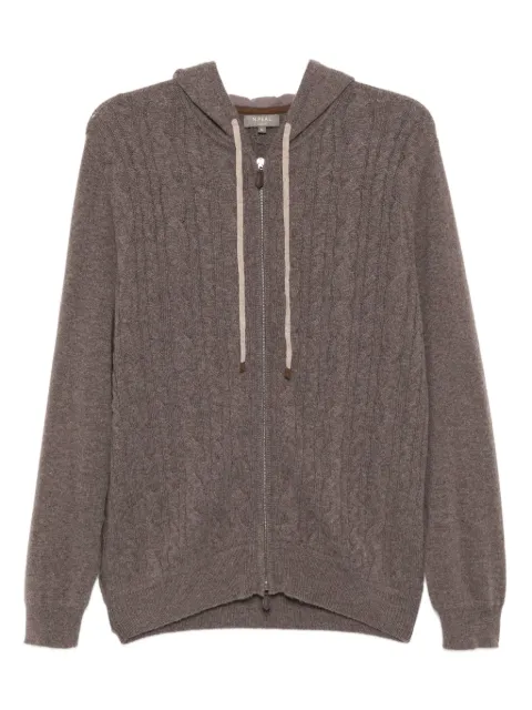 N.Peal cable knit hoodie