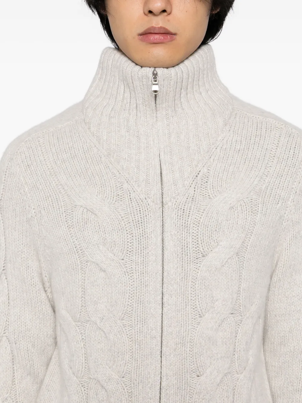 N.Peal Kabelgebreid vest Beige