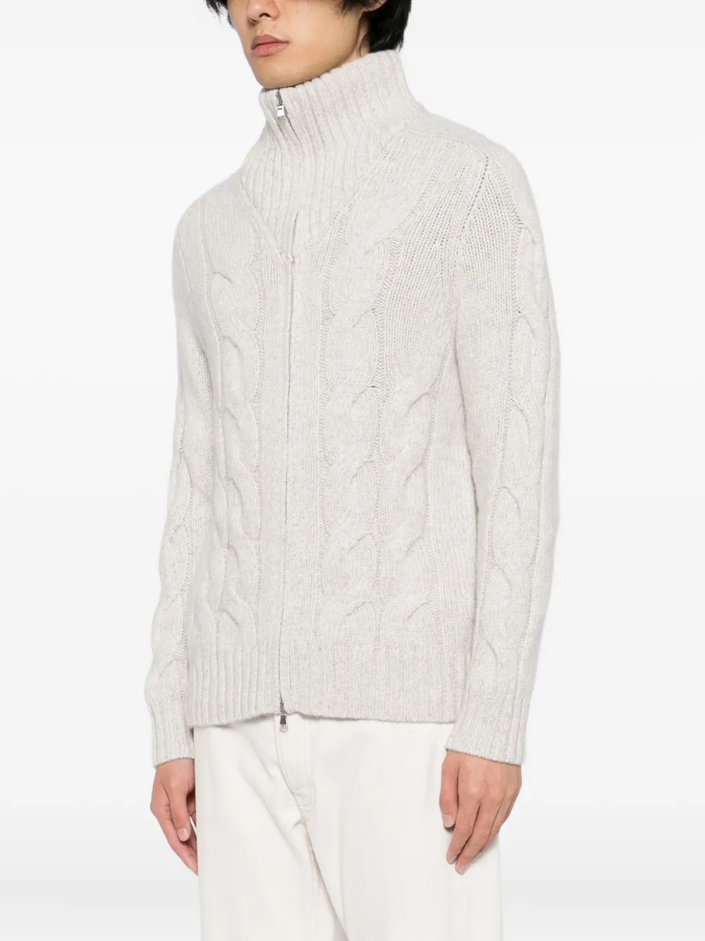 N.Peal Kabelgebreid vest Beige