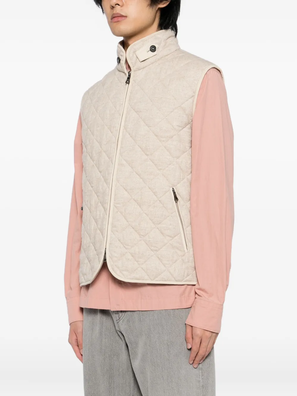 N.Peal Diamond bodywarmer Beige