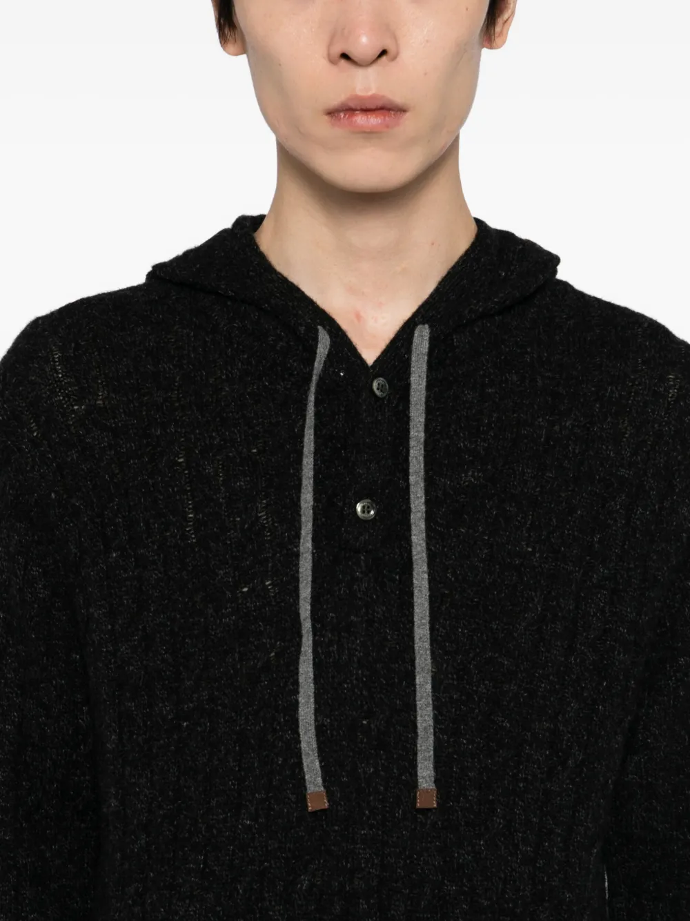 N.Peal Fitzrovia hoodie Zwart