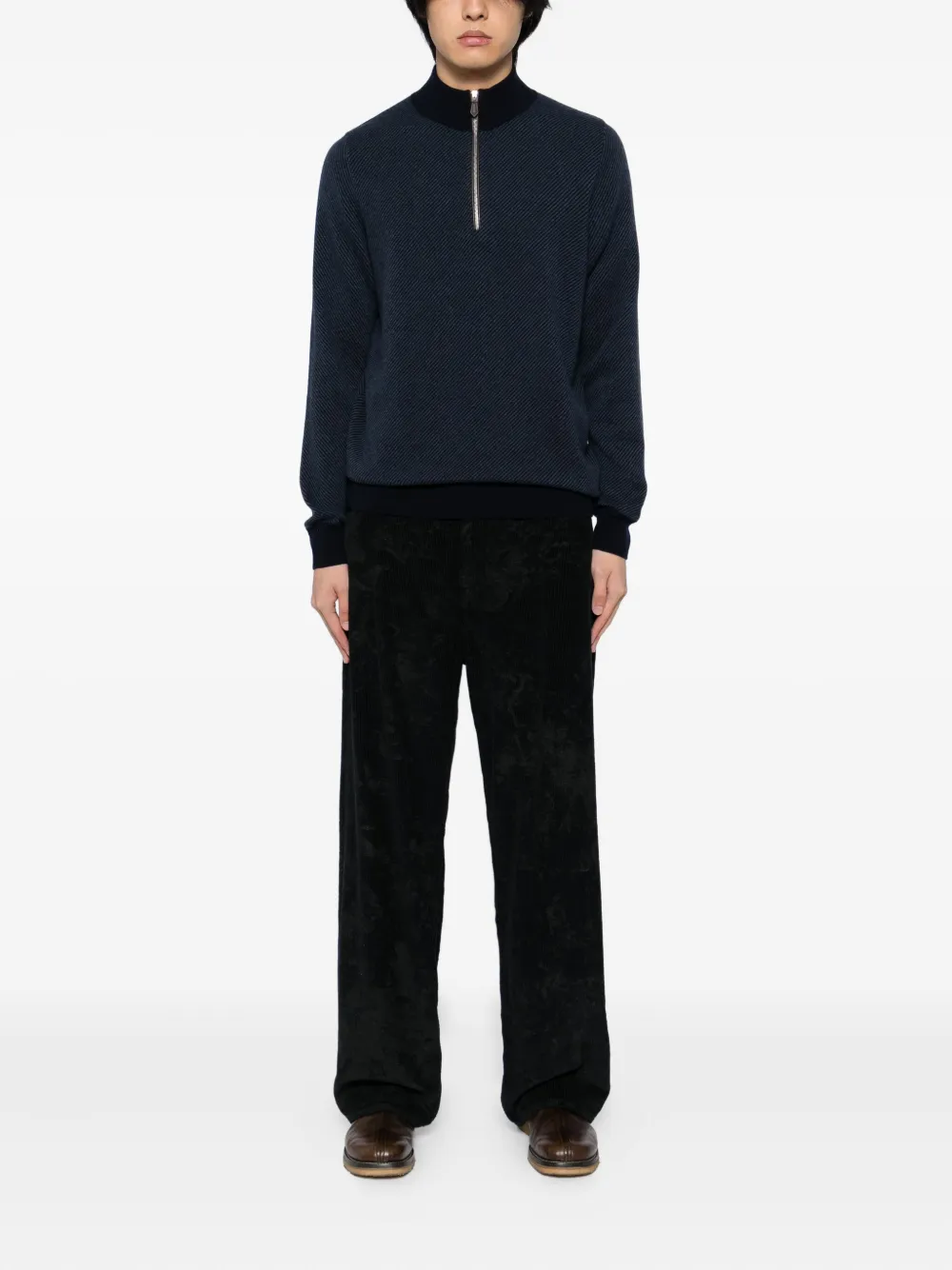 N.Peal Trui met jacquard Blauw